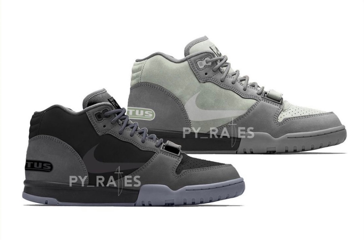 Travis Scott × Nike Air Trainer 1 Mid SP “Light Smoke Grey” & “Dark Smoke Grey”が2022年春に発売予定か